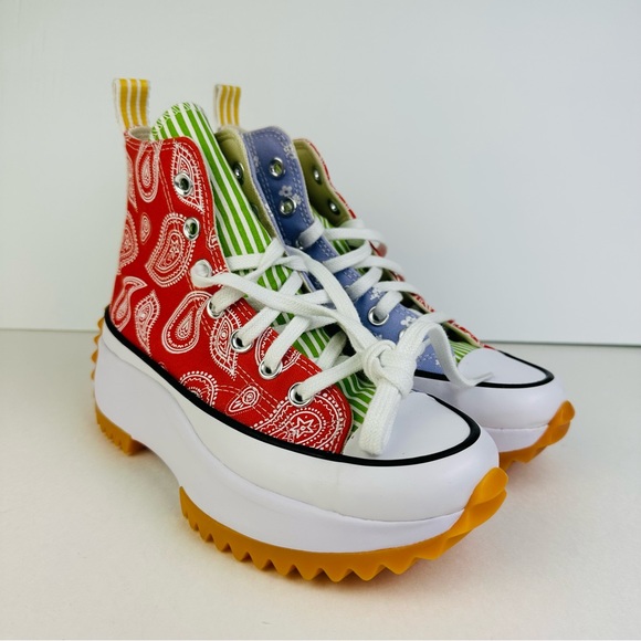 Converse Run Star Hike Platform Hi Floral & Paisley Shoes A03296C Women’s Sz 5.5 - Picture 1 of 10